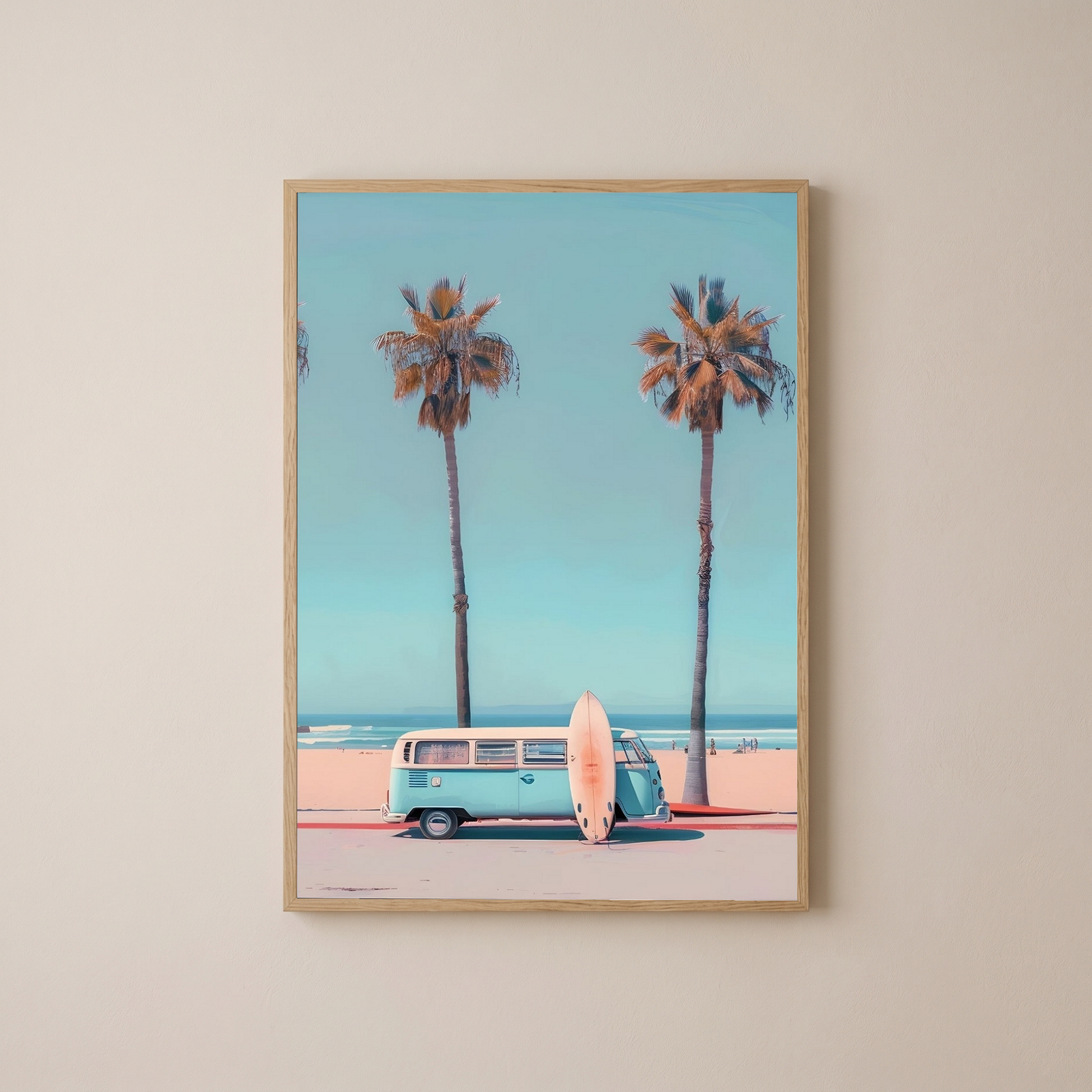 Surf & Chill Wall Art Print — Coastal Surf Lifestyle Poster