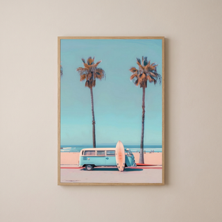 Surf & Chill Wall Art Print — Coastal Surf Lifestyle Poster
