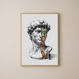 Layers — Surreal David Bust Wall Art Print