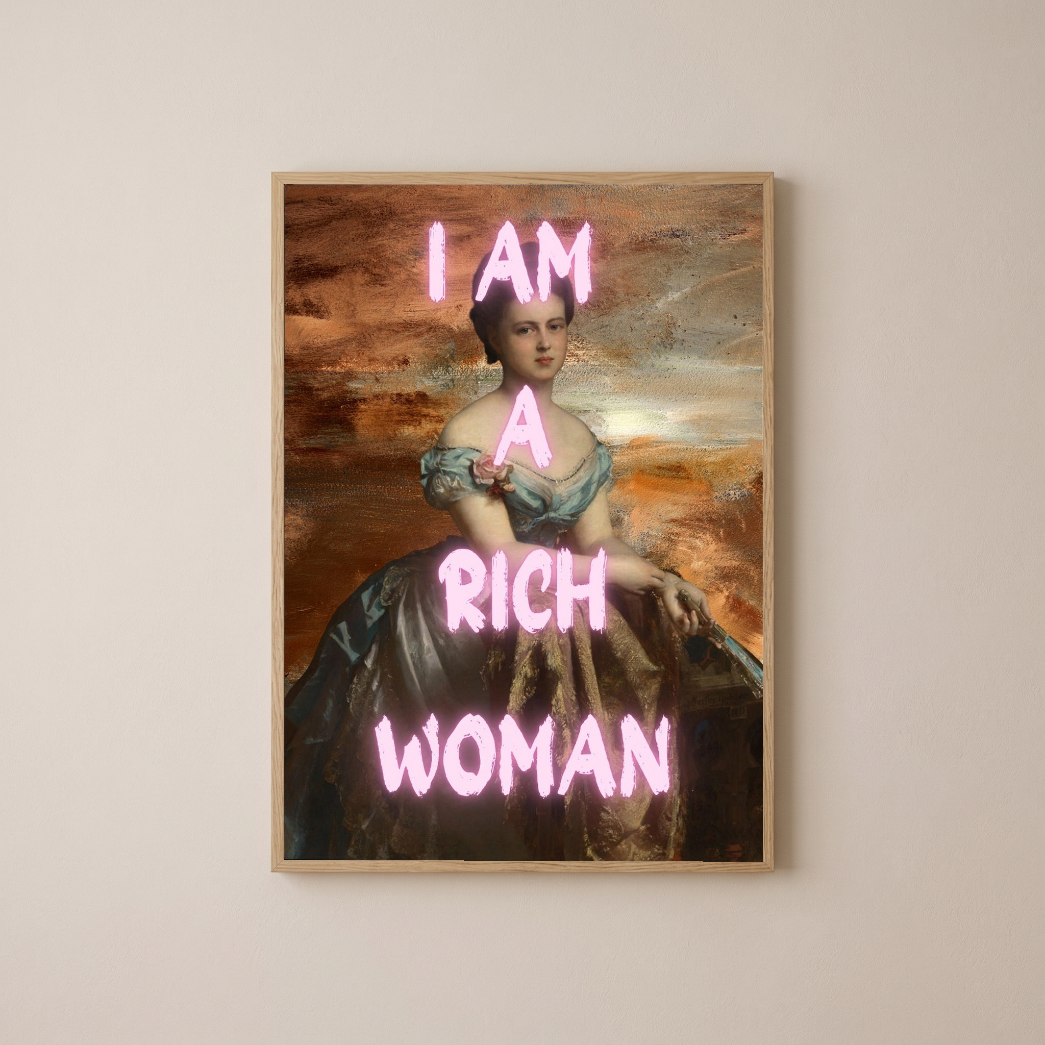 Rich Woman Wall Art Print — Abundance Empowerment Quote Poster