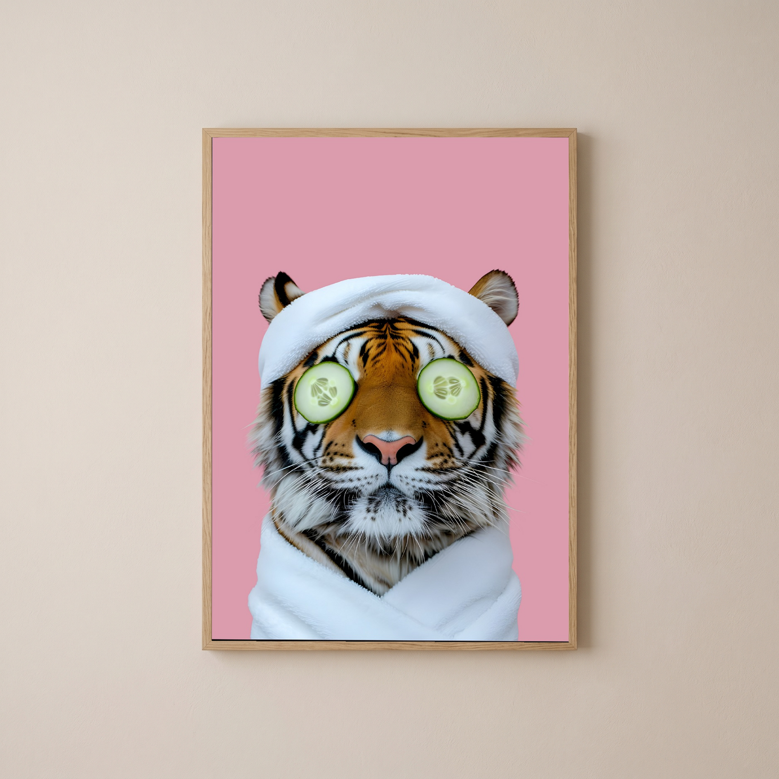 Tiger Retreat Wall Art Print — Bold Animal Portrait Poster