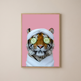 Tiger Retreat Wall Art Print — Bold Animal Portrait Poster