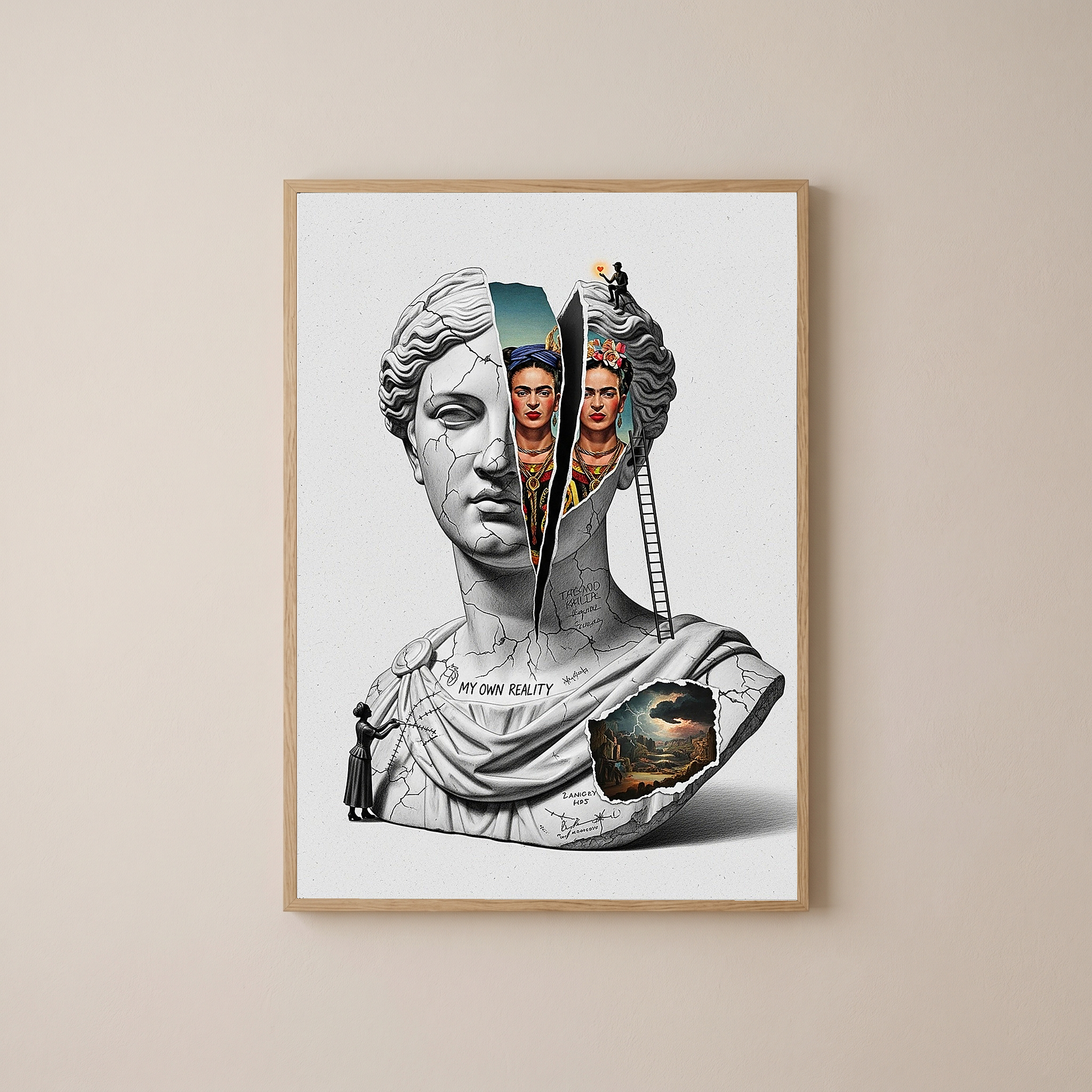 My Own Reality — Frida Kahlo Inspired Wall Art Print