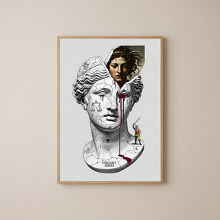 Vengeance Served Medusa V2 — Surreal Greek Mythology Wall Art Print