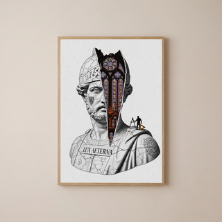 Lux Aeterna — Surreal Roman Bust Wall Art Print