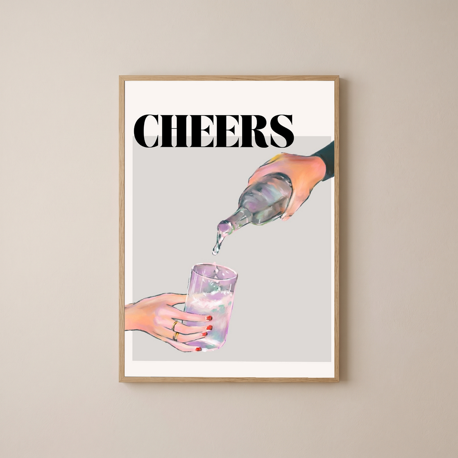 Cheers Wall Art Print — Toast & Celebration Poster