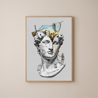 Flow of Time Dali — Surreal Melting Clocks Wall Art Print