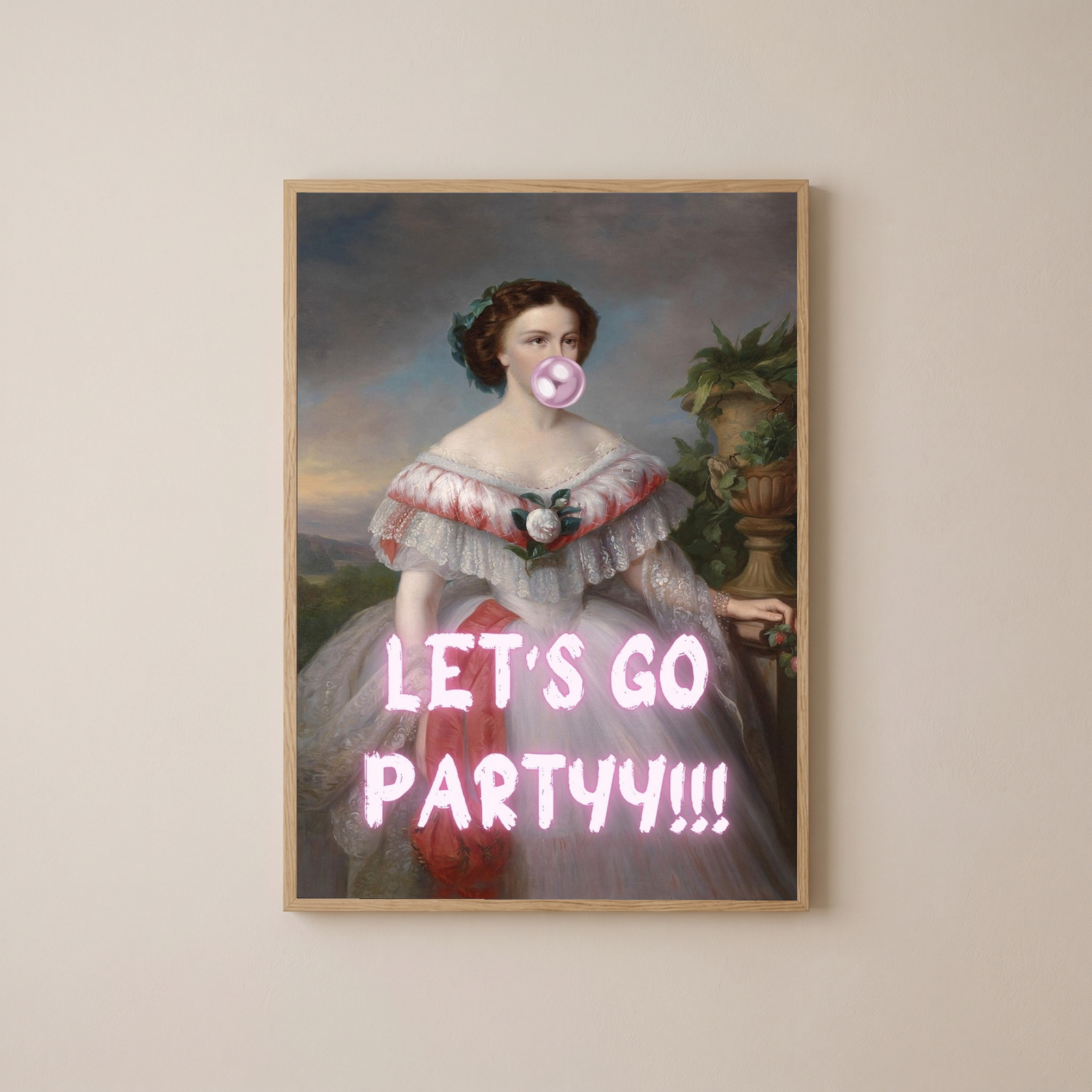 Let's Go Party Wall Art Print — Fun Celebration Quote Poster