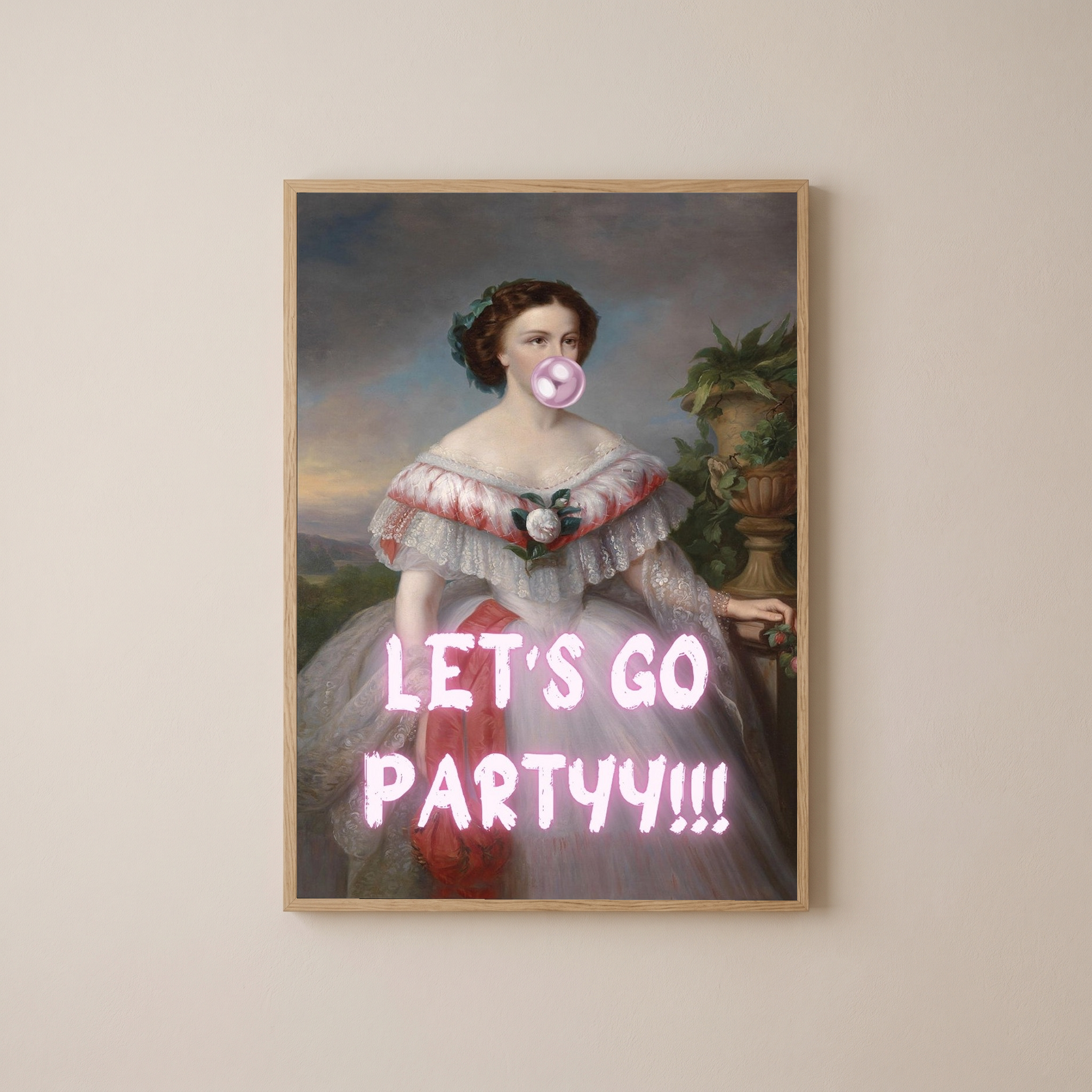 Let's Go Party Wall Art Print — Fun Celebration Quote Poster