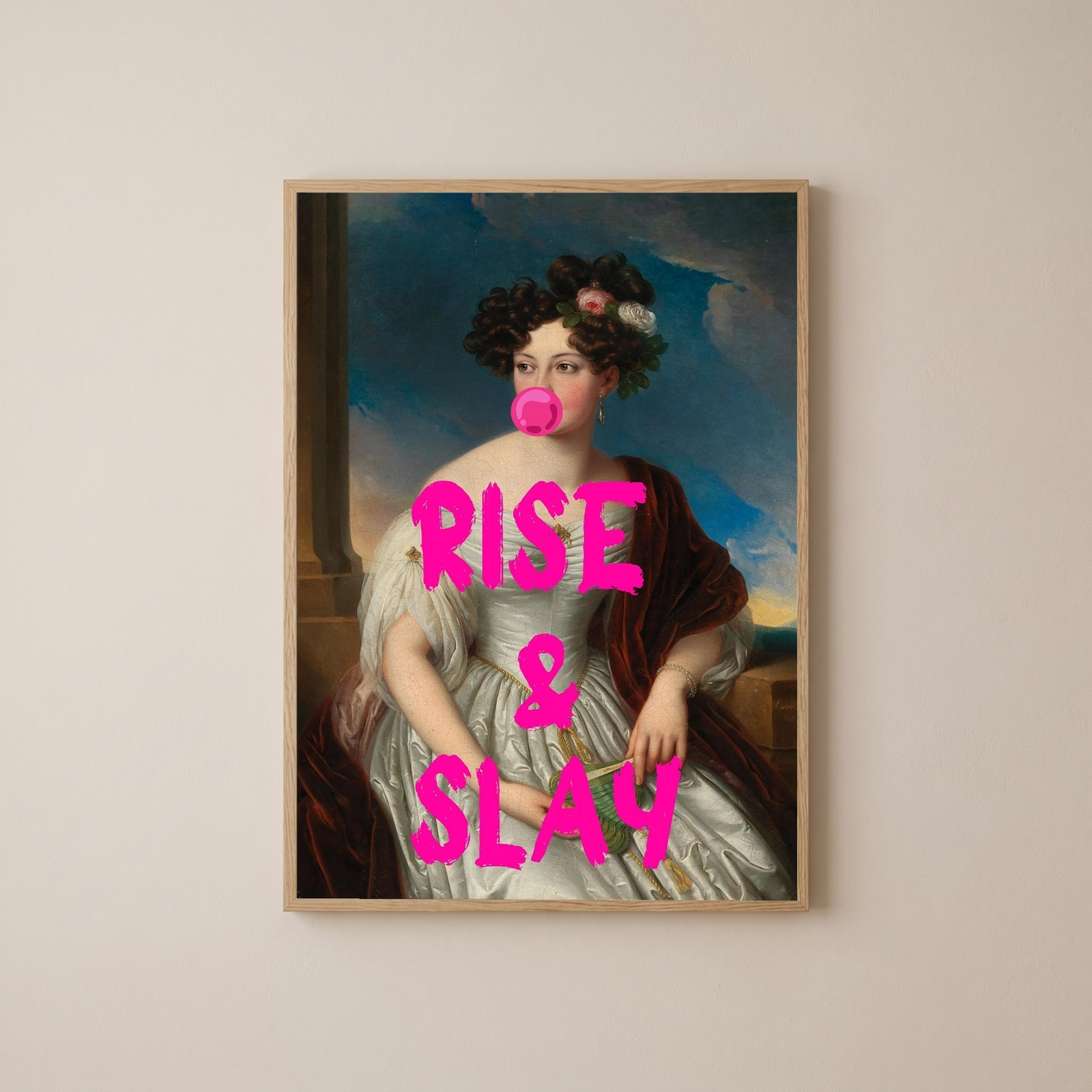 Rise & Slay Wall Art Print — Morning Motivation Quote Poster