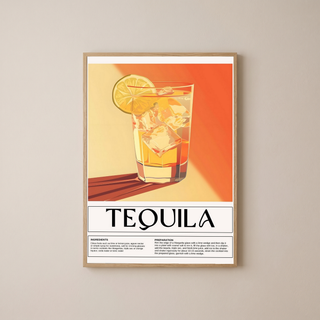 Tequila Wall Art Print — Bold Mexican Spirit Poster