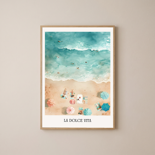 La Dolce Vita Wall Art Print — Italian Sweet Life Quote Poster