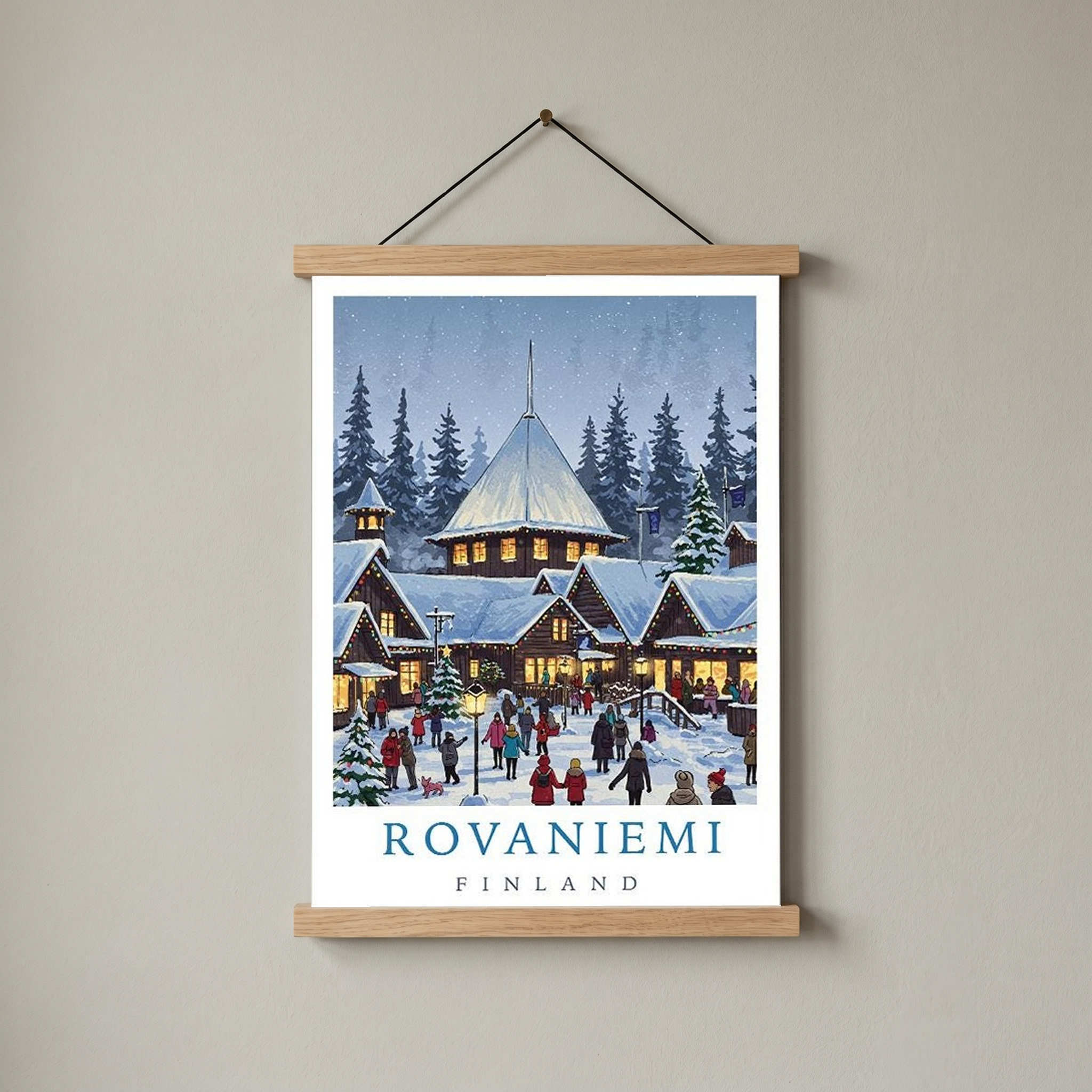 Rovaniemi Finland — Santa Village Winter Travel Wall Art Print