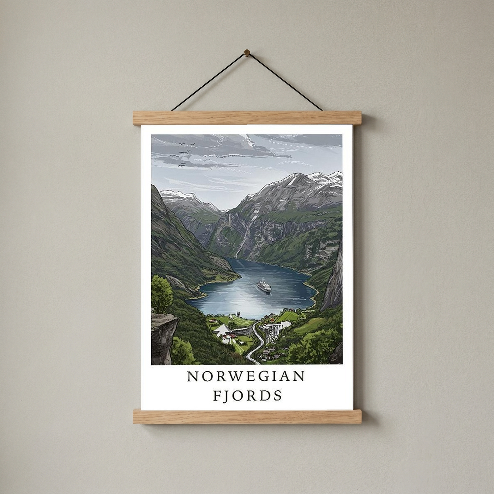 Norwegian Fjords — Geirangerfjord Scenic Travel Wall Art Print