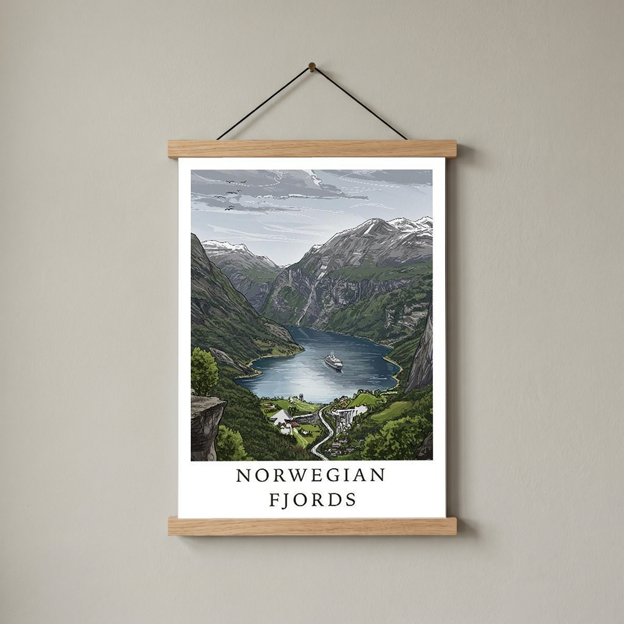 Norwegian Fjords — Geirangerfjord Scenic Travel Wall Art Print