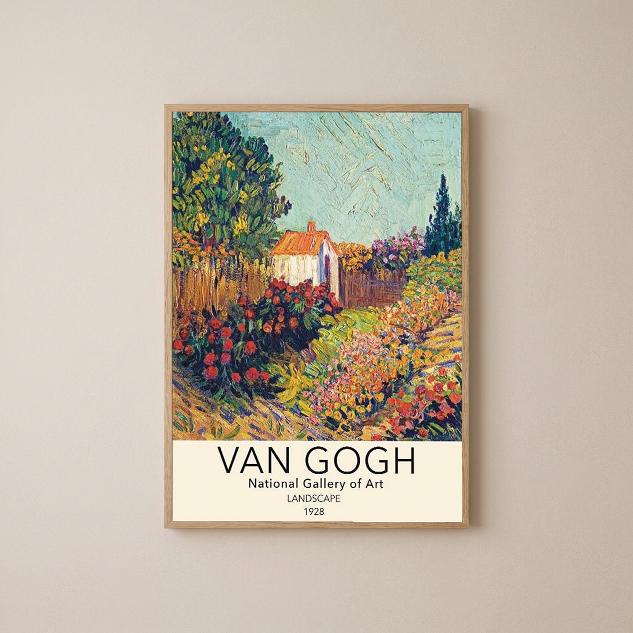 Van Gogh Landscape Poster — National Gallery Post-Impressionist Print