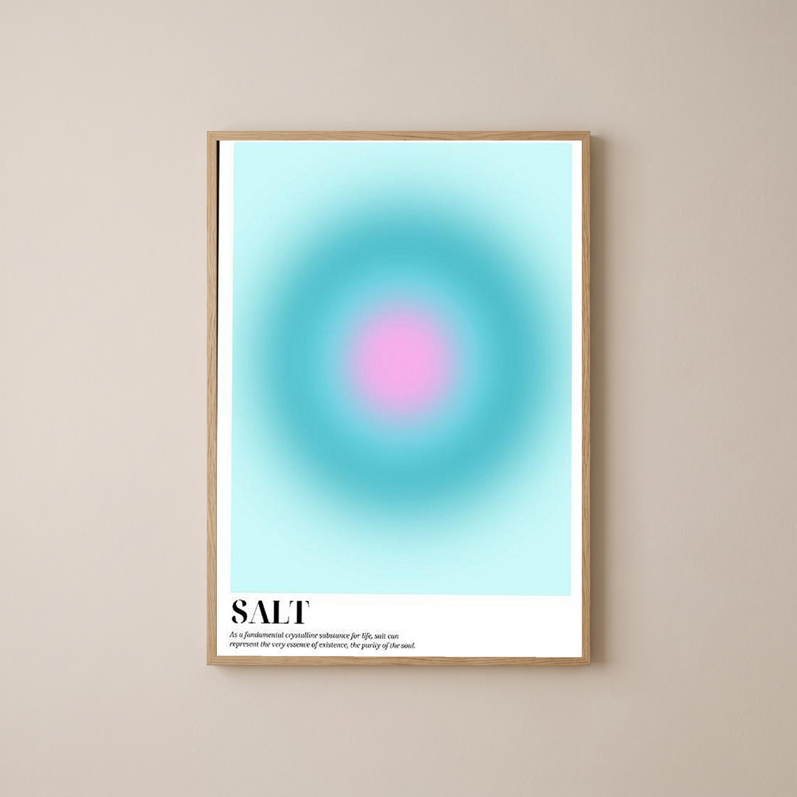 Salt Aura Abstract Poster — Spiritual Gradient Wall Art Print