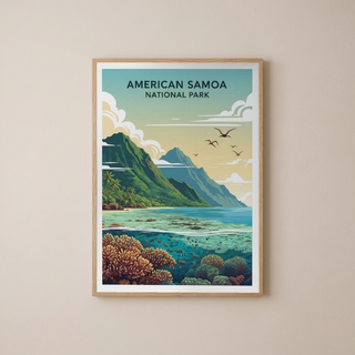 American Samoa National Park Poster — Vintage Pacific Island Travel Print