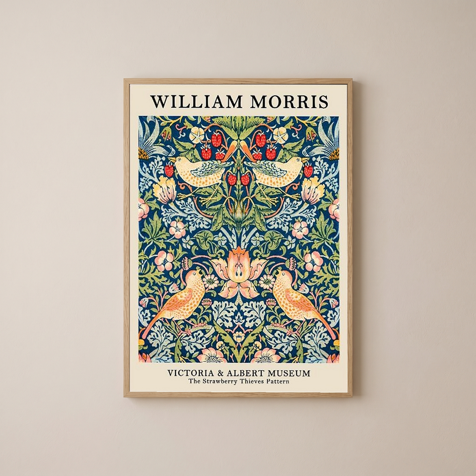 William Morris Strawberry Thief Print — V&A Museum Botanical Art