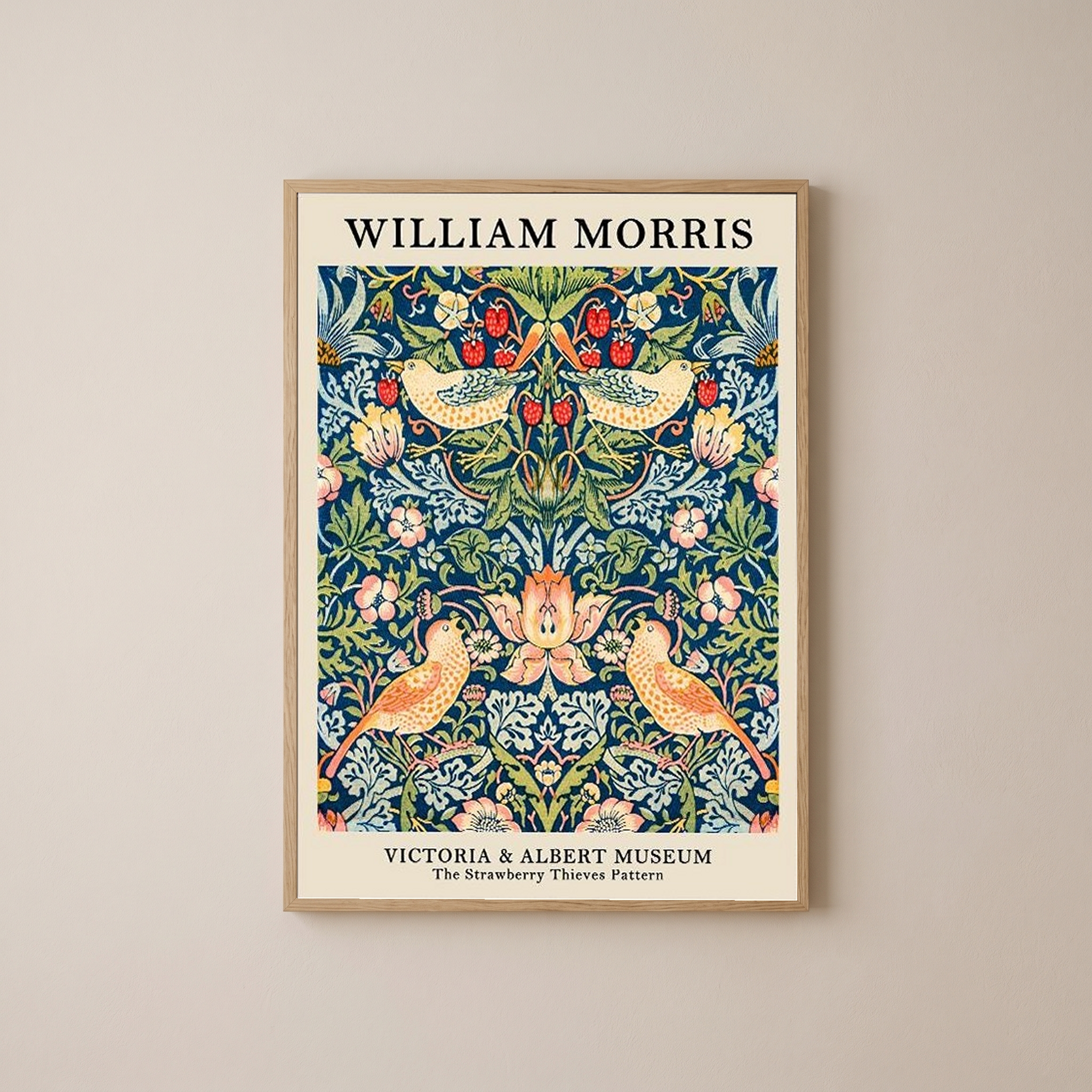 William Morris Strawberry Thief Print — V&A Museum Botanical Art