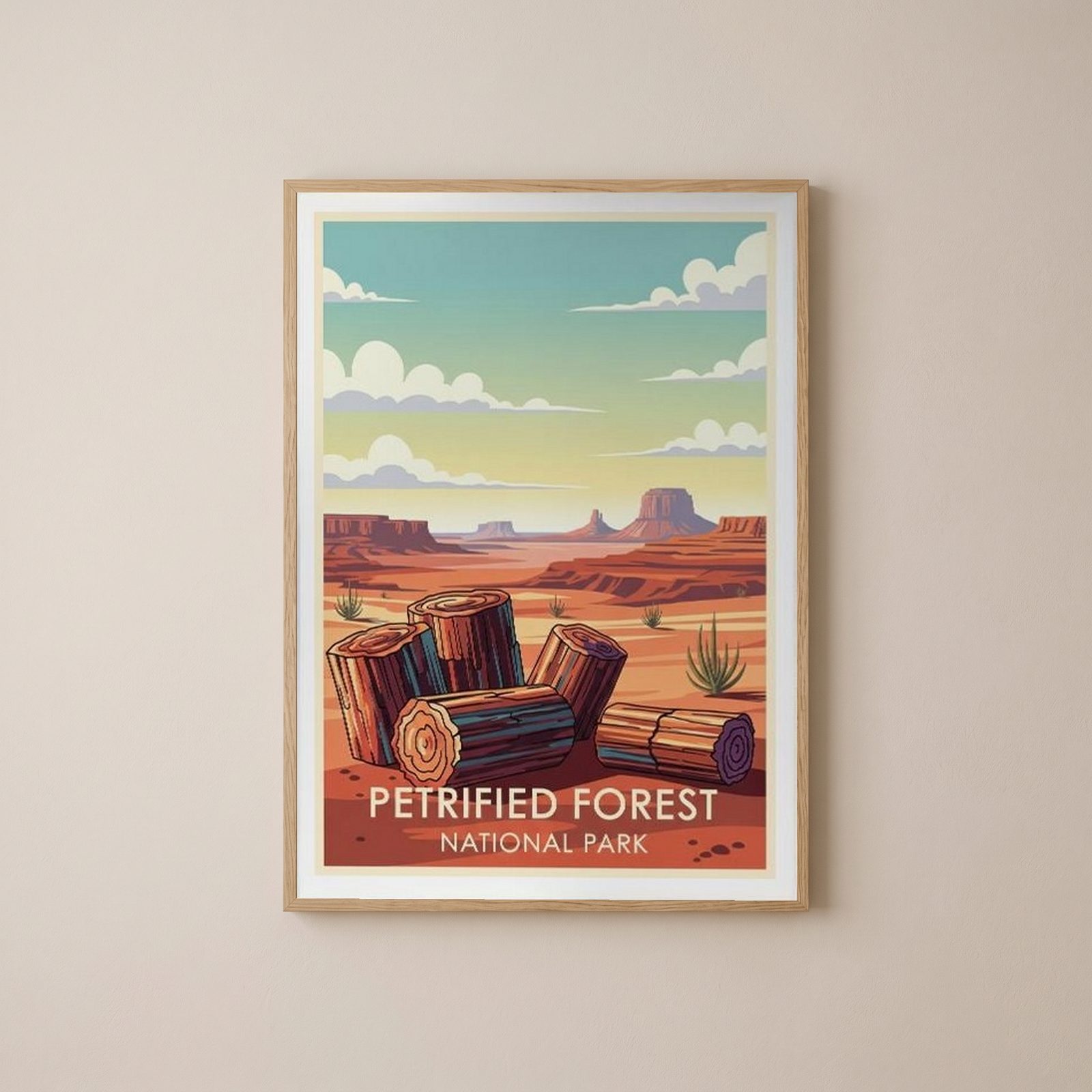 Petrified Forest National Park Poster — Vintage Arizona Painted Desert Print