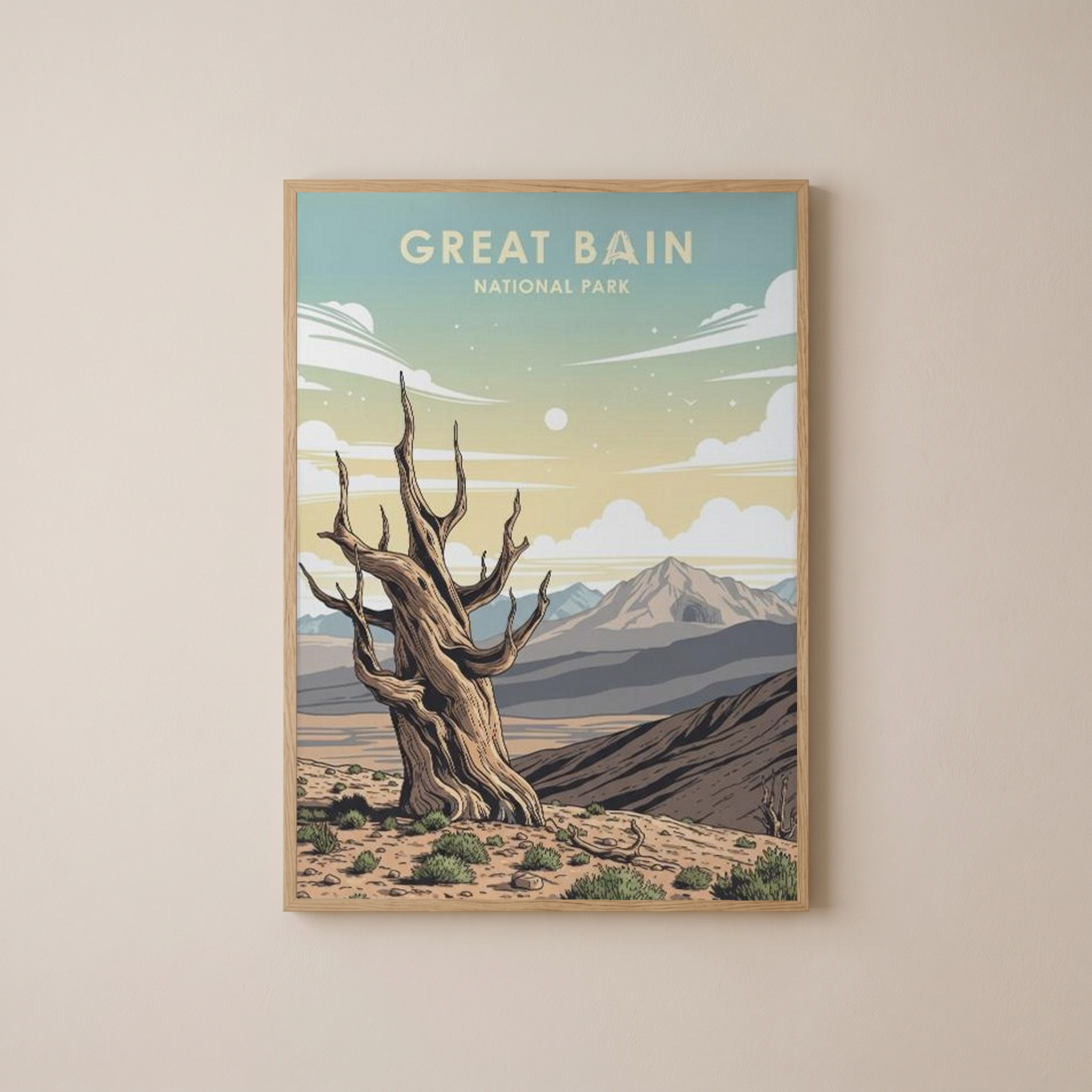 Great Basin National Park Poster — Vintage Bristlecone Pine Nevada Print