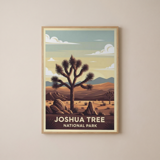 Joshua Tree National Park Poster — Vintage California Desert Yucca Print