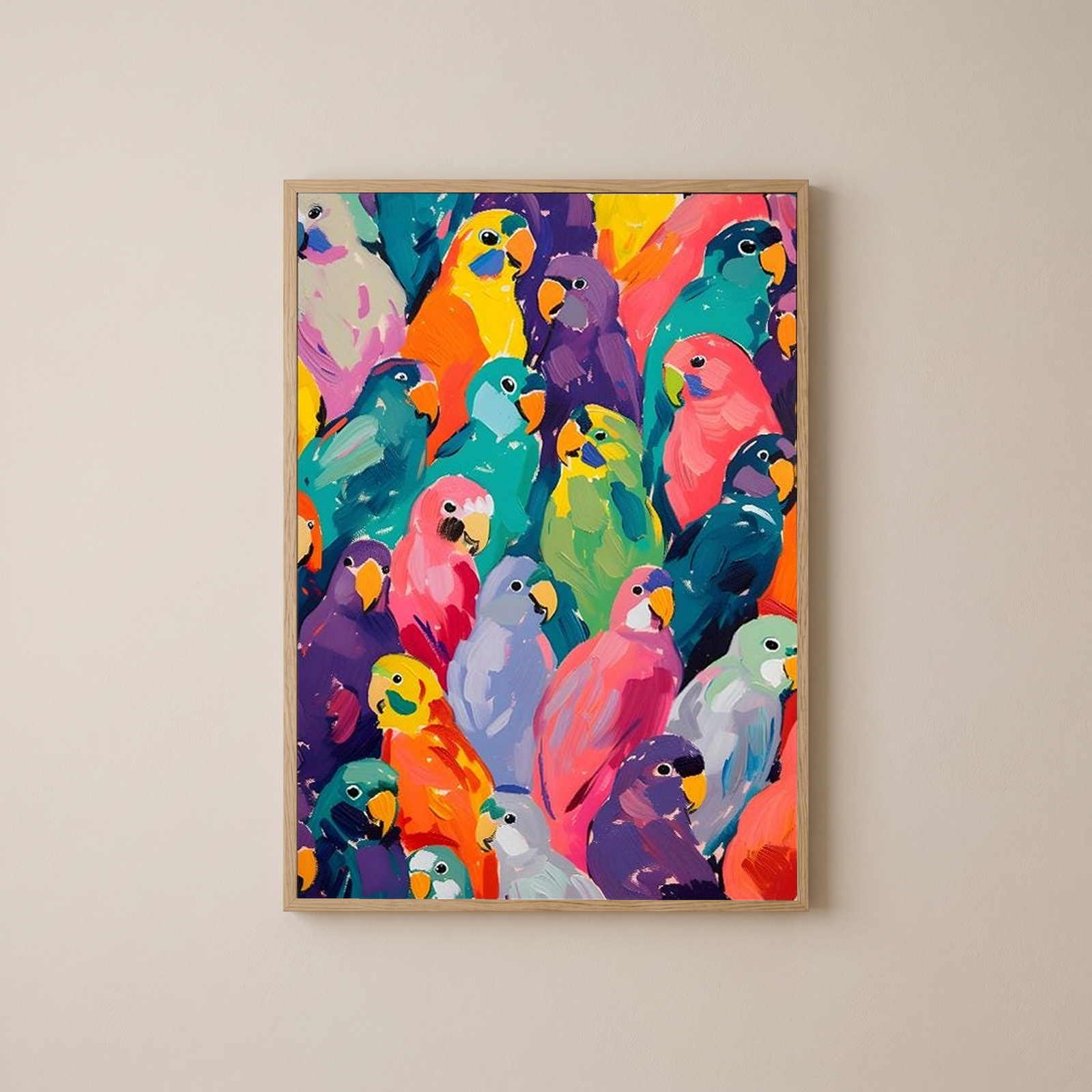 Pop Art Parrot Print — Vibrant Tropical Bird Wall Decor Poster