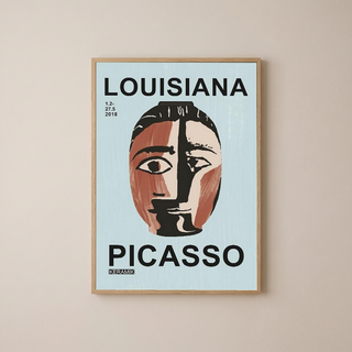 Picasso Louisiana Keramik Poster — Abstract Face Exhibition Print