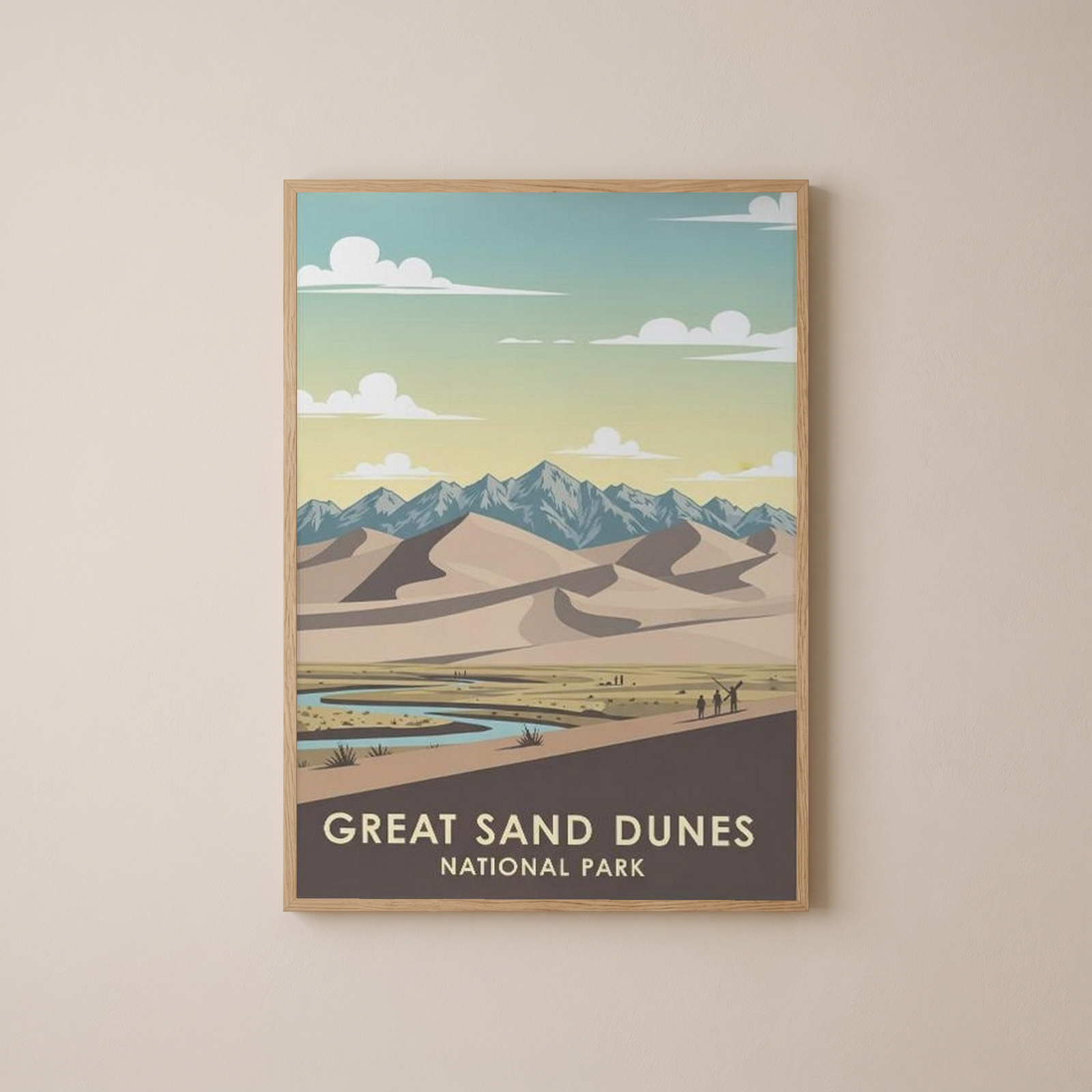 Great Sand Dunes National Park Poster — Vintage Colorado Dune Field Print
