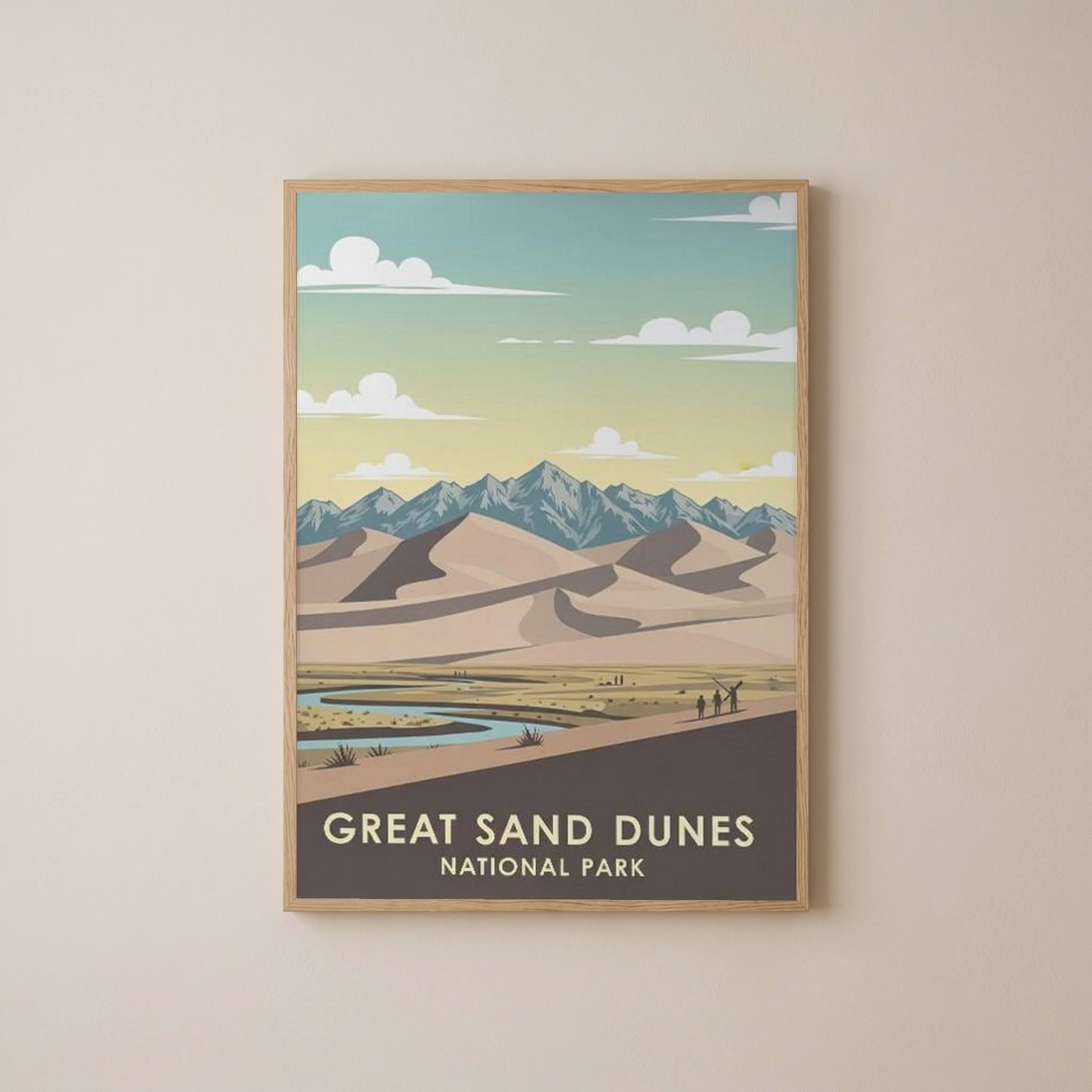 Great Sand Dunes National Park Poster — Vintage Colorado Dune Field Print