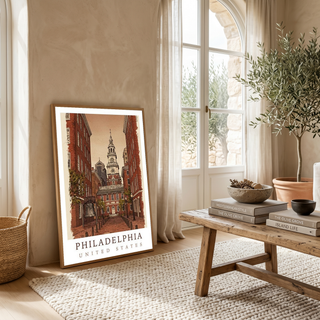 Philadelphia USA — Independence Hall Historic Wall Art Print