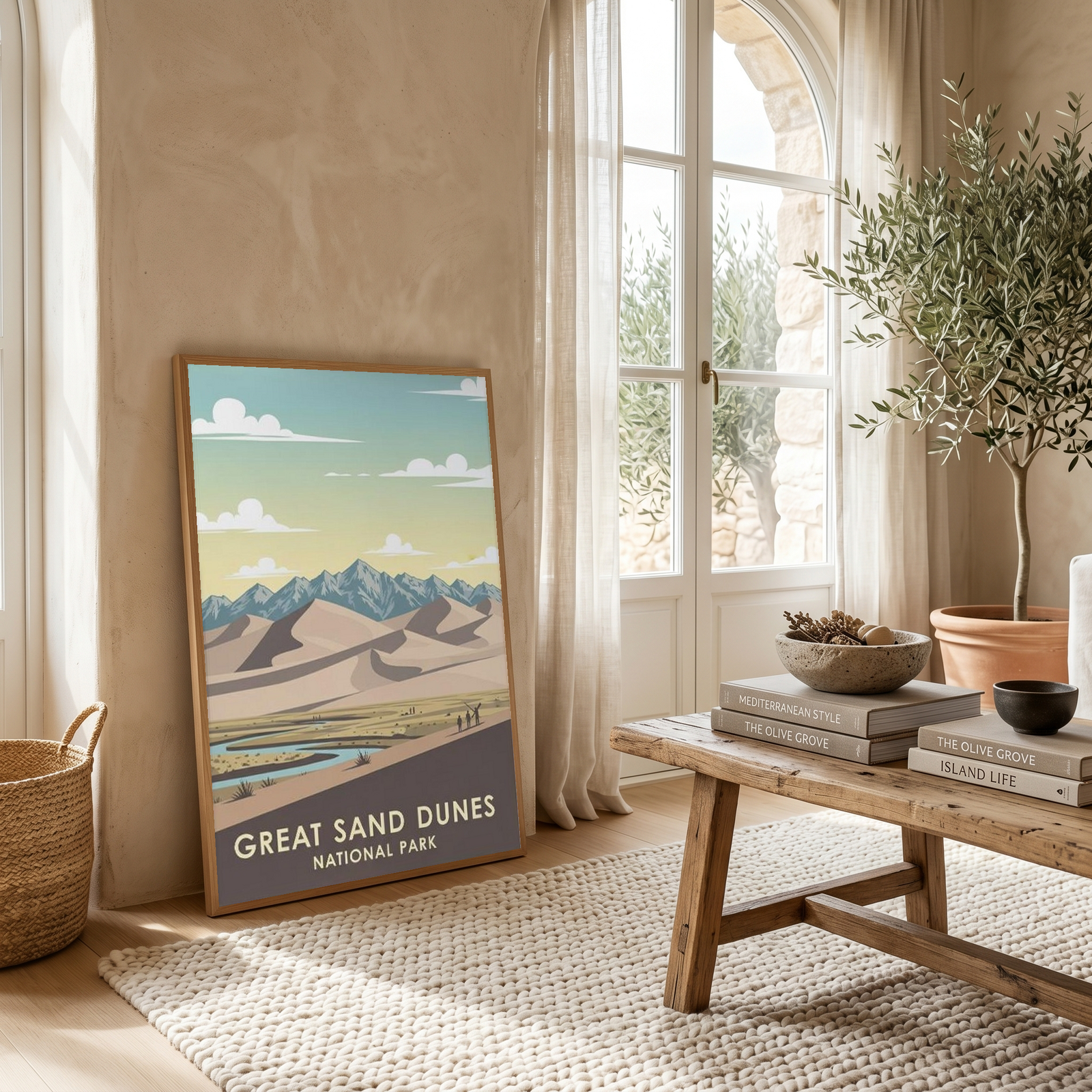 Great Sand Dunes National Park Poster — Vintage Colorado Dune Field Print