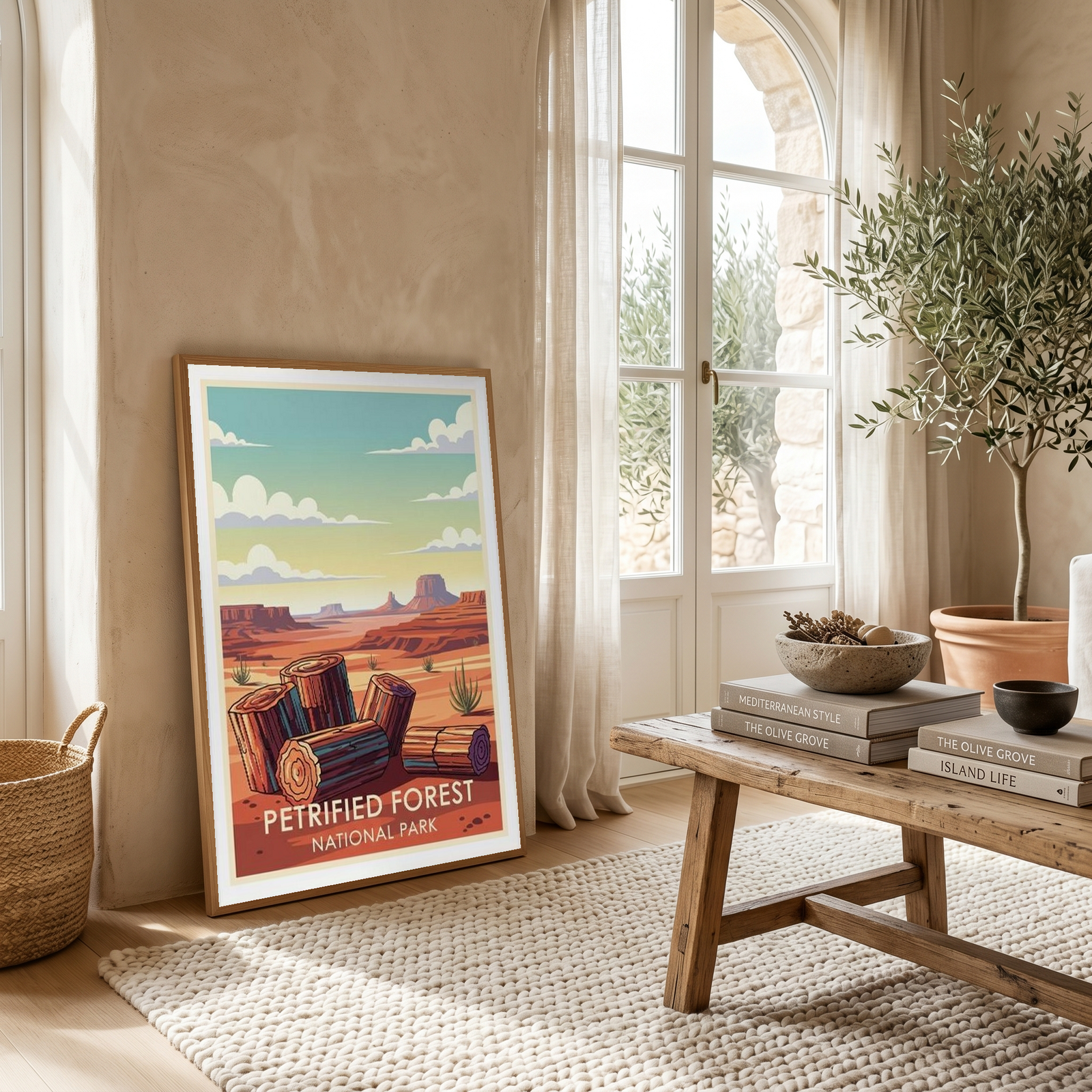 Petrified Forest National Park Poster — Vintage Arizona Painted Desert Print