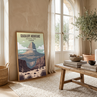 Guadalupe Mountains National Park Poster — Vintage El Capitan Texas Print