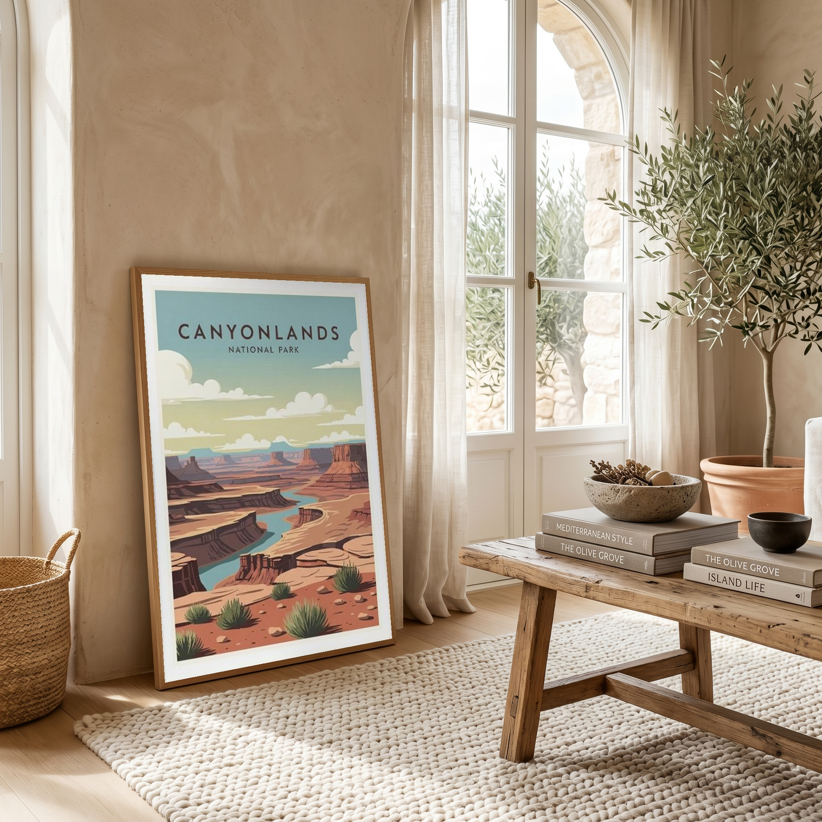 Canyonlands National Park Poster — Vintage Utah Mesa River Print