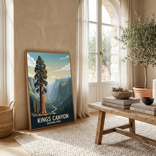 Kings Canyon National Park Poster — Vintage California Giant Sequoia Print