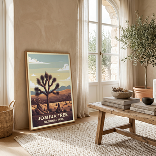 Joshua Tree National Park Poster — Vintage California Desert Yucca Print