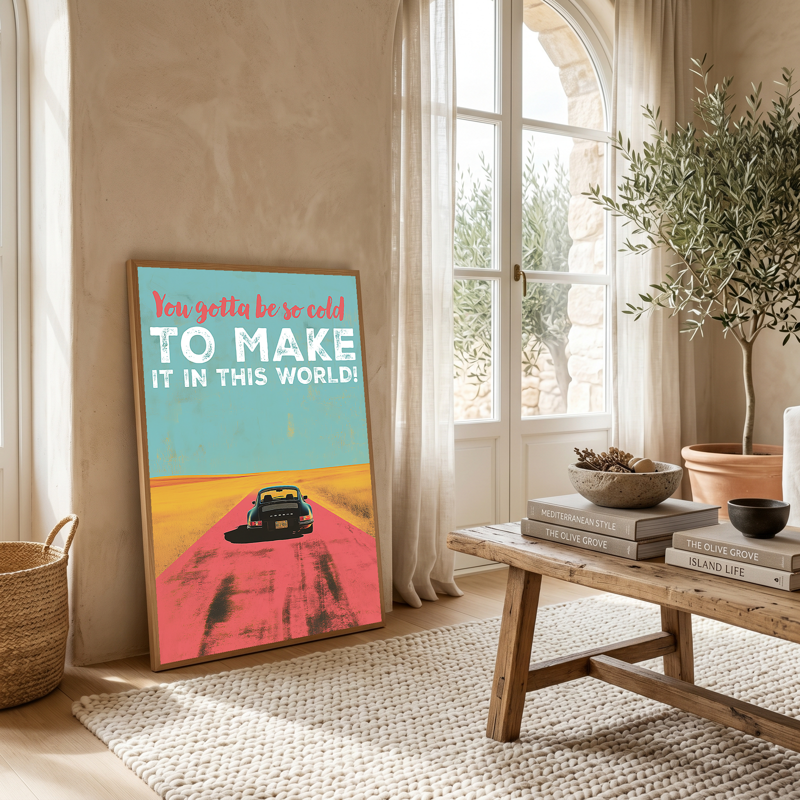 Porsche Wall Decor — Retro Travel Quote Cold To Make It Print