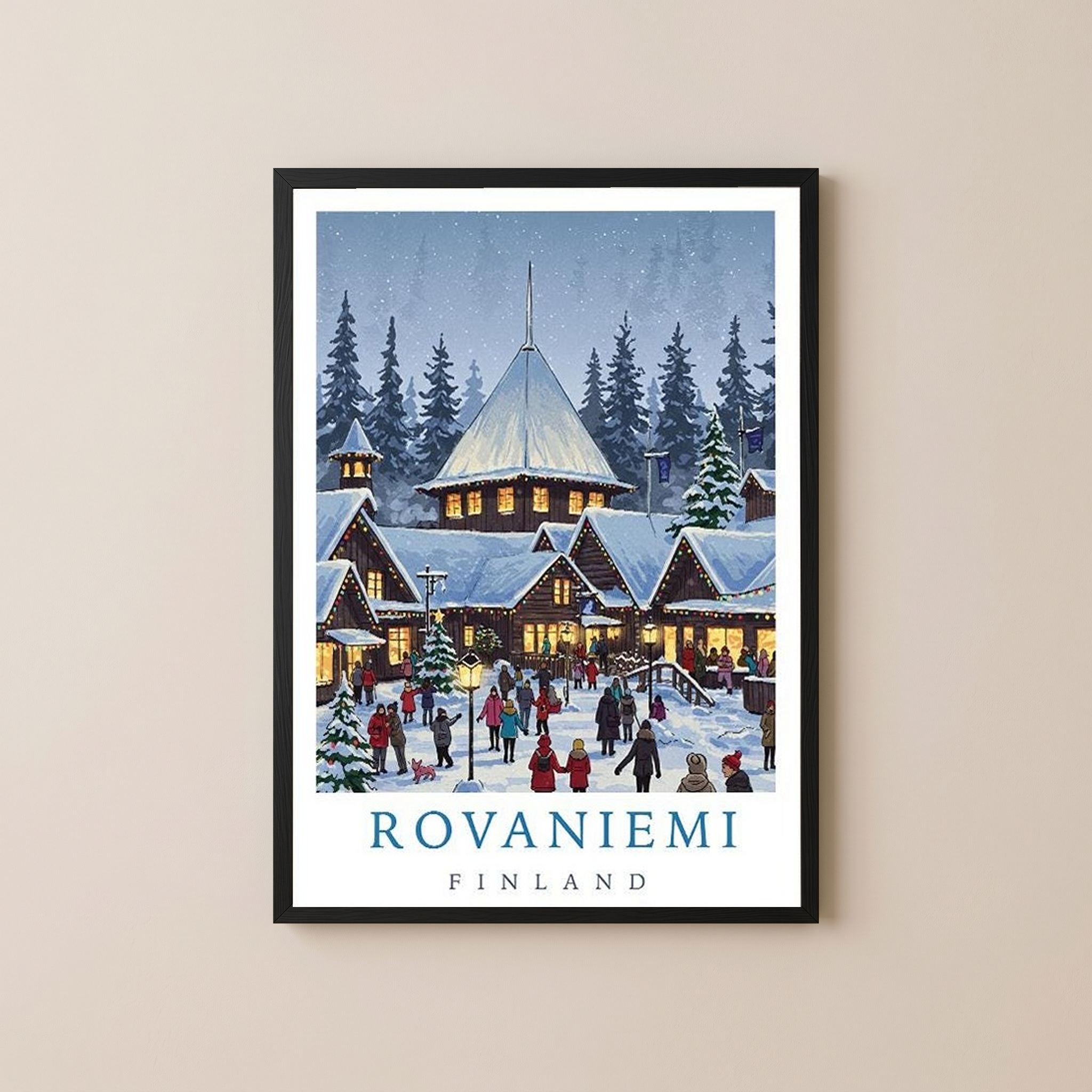 Rovaniemi Finland — Santa Village Winter Travel Wall Art Print