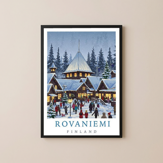 Rovaniemi Finland — Santa Village Winter Travel Wall Art Print