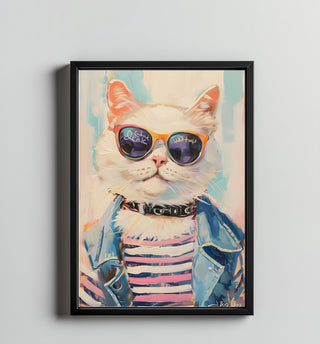 Pawsitively Purrfect Wall Art Print — Cute Cat Lover Quote Poster