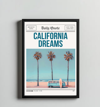 California Dreams Wall Art Print — Pacific Coast Sunset Poster