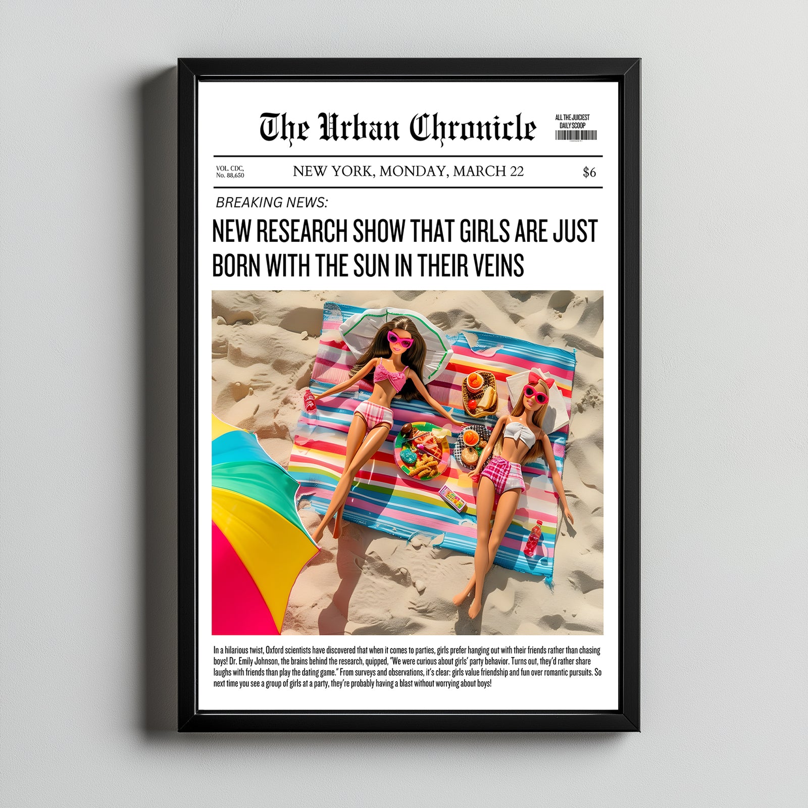 Summer Glow Wall Art Print — Golden Hour Aesthetic Poster