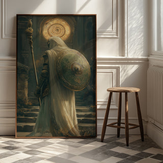 Symbol of Hope Wall Art Print — Mystical Guardian Figure Poster