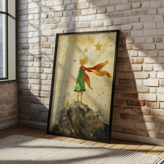 Innocence in Stars Wall Art Print — Dreamy Celestial Romance Poster