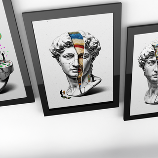 Mosaic — Surreal David Bust Wall Art Print