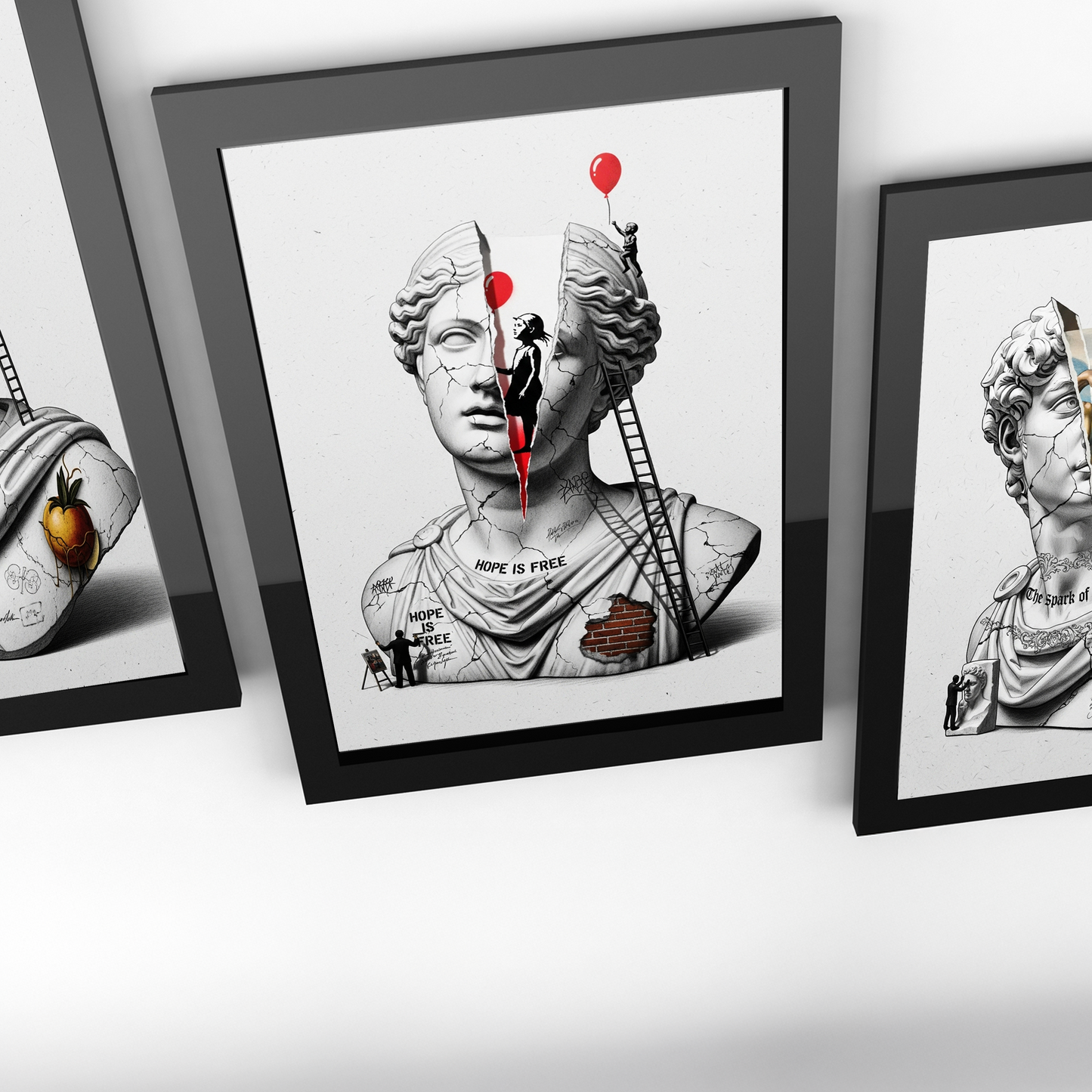 Hope is Free: Banksy Tablo Boyutlarında ve Yüksek Kaliteli Poster