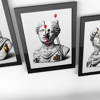 Hope is Free: Banksy Tablo Boyutlarında ve Yüksek Kaliteli Poster