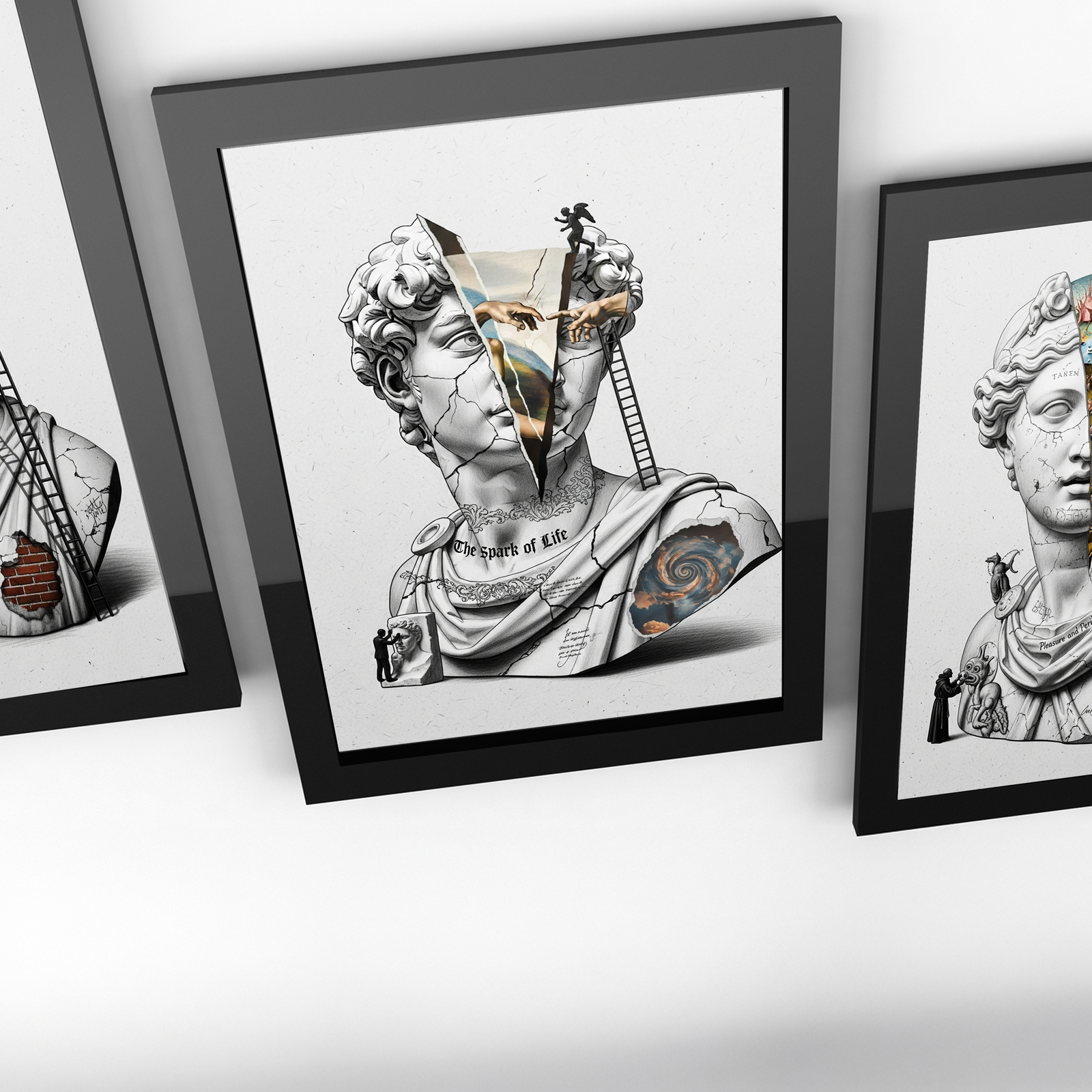 The Spark of Life — Michelangelo's Creation of Adam Wall Art Print